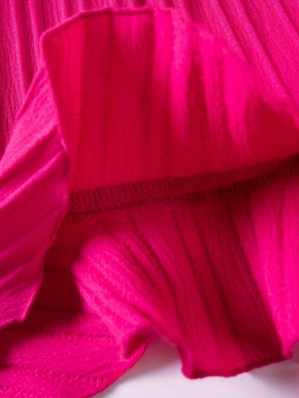 Girls Bright Hot Pink Pleated Two-Piece Set Size 7 - Picture 2 of 8
